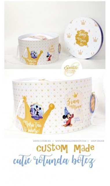 Trusou botez cu Mickey Mouse personalizat cu motive regale si Disney, Vrajitorul  14